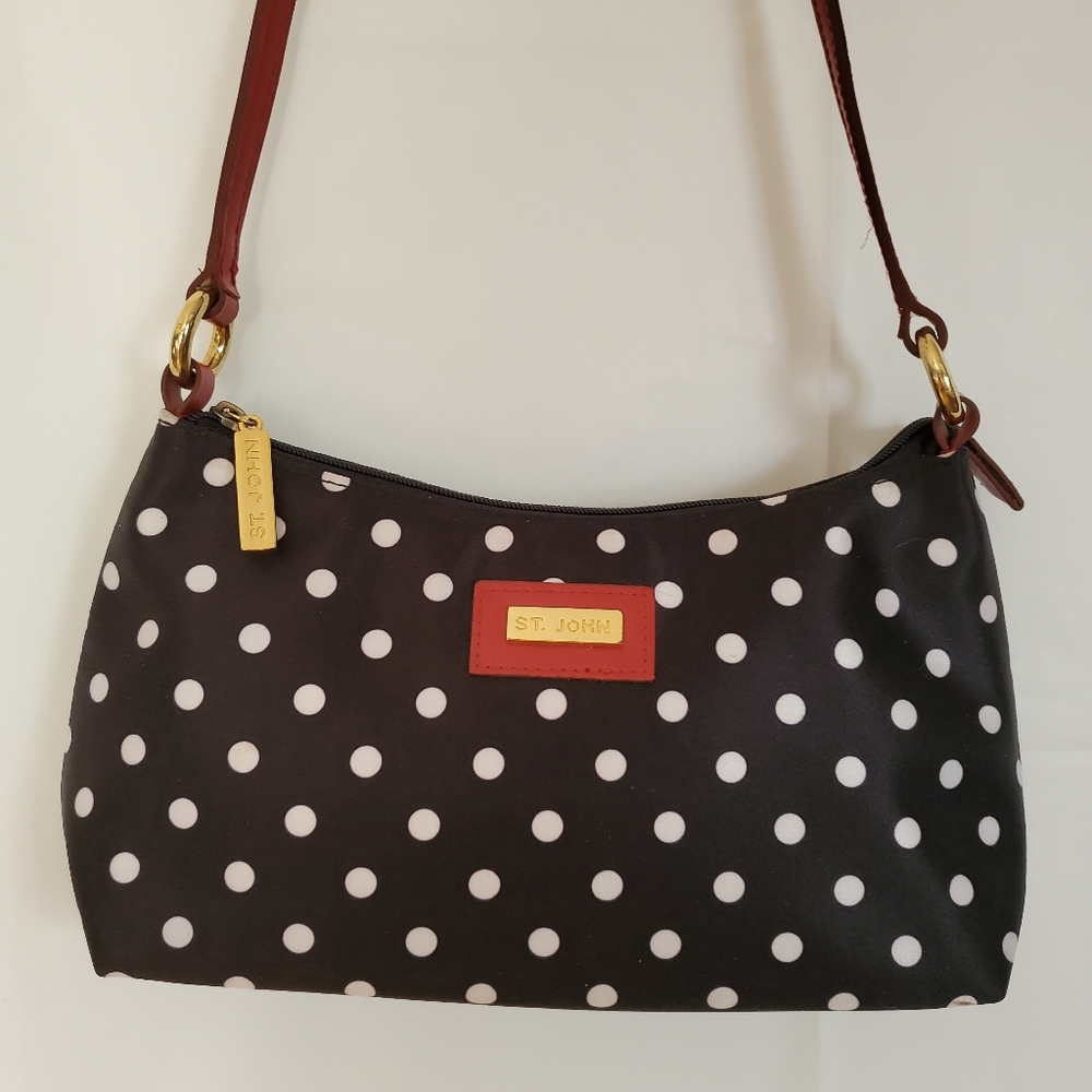 🔳 St. John Small B/W Polkadot Purse 🔳